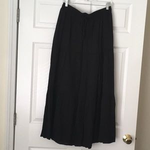 Black peasant maxi skirt